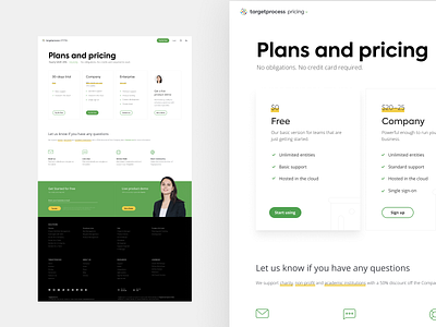 Plans and pricing clean pricing pricing plans targetprocess ui web webdesign website