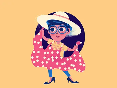 Kevin, 8 years old 8 year old after effects animation boy costume dress up fun glasses illustration kid lady photoshop wolfgang animation