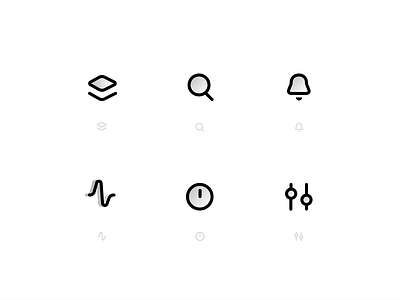 Simple glyphs icons design