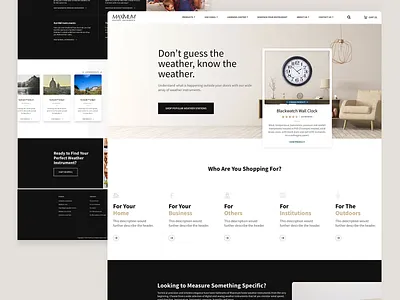 Maximum Weather Instruments Homepage design ecommerce homepage product redesign ui weather web design