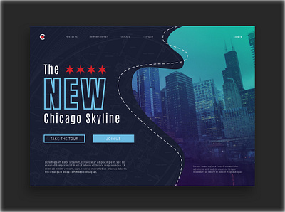 ChicagoSkyline dailyuichallenge designchallenge desinger graphic design uidesign uxui webdesign