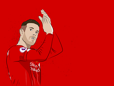 Henderson football footballer illustration lfc liverpool soccer sport