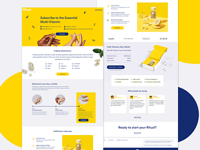 Landing Page – Ritual branding design marketing ui web