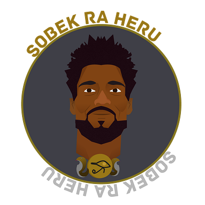 Vector Portraits - Sobek Ra Heru afro character character art diet egypt exercise eyeofheru fitness heru illustration kemet kemetic yoga melanin ra snakes sobek stretch vector vector portrait yoga