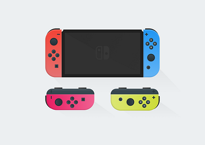 Nintendo Switch Illustration controller controllers handheld illustration joycon joycons nintendo switch