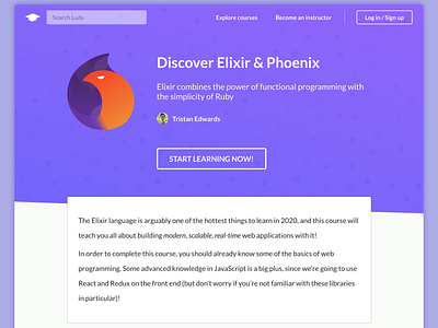 Course Landing Page | Ludu course landing lesson school tutorial