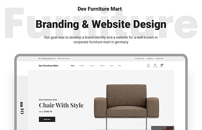 Dev Furniture eCommerce Website UI Free Download branding business concept corporate design download free freebie furniture furniture retail furniture shop furniture store grid minimal psd ui ux website xd