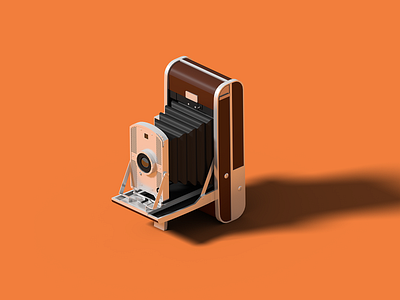 Polaroid Land Camera 95 3d blender blender 3d camera illustration isometric isometric art old camera polaroid vintage camera