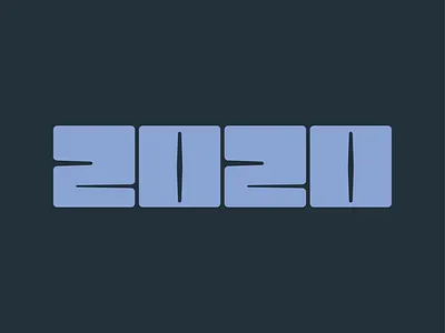 Happy 2020! 2020 custom type font font design