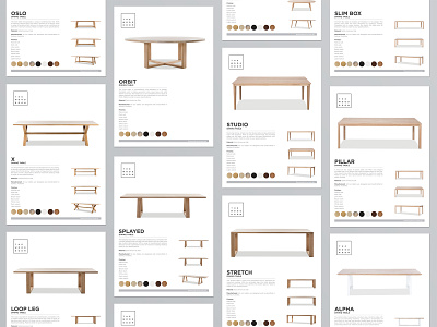 The Wood Room Spec Sheets australian bespoke brand brand design brand identity branding catalog catalogue catalogue design furniture graphic handcrafted infographic interior made print spec sheet