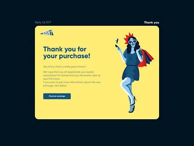 Daily UI 077 - Thank you app daily 100 challenge daily ui dailyui tablet tablet app thank you ui uidesign uiux ux