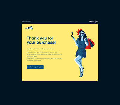 Daily UI 077 - Thank you app daily 100 challenge daily ui dailyui tablet tablet app thank you ui uidesign uiux ux