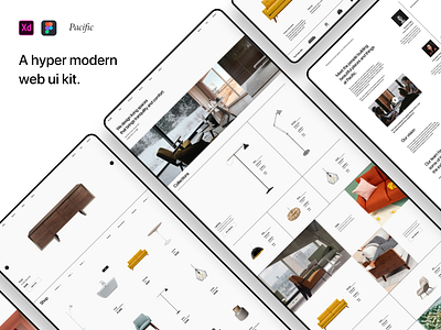 Pacific Web UI Kit adobexd architecture design figma furniture furniture store interior mobile shop ui kit web