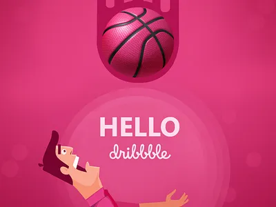 Hello dribbble animation branding design illustration logo typography ui ux vector web