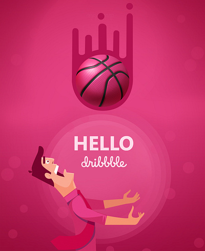 Hello dribbble animation branding design illustration logo typography ui ux vector web