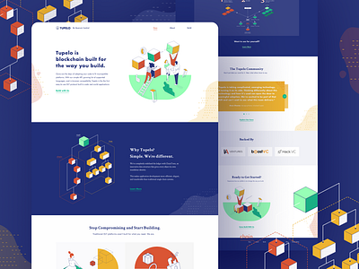 Tupelo – Website & Brand Design blockchain brand brand identity branding crypto cryptocurrency homepage illustration visual design webdesign website