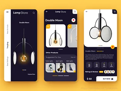 Lamp Store animation app art branding design logo minimal ui ux web website
