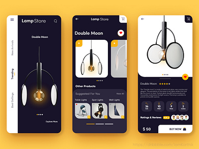 Lamp Store animation app art branding design logo minimal ui ux web website