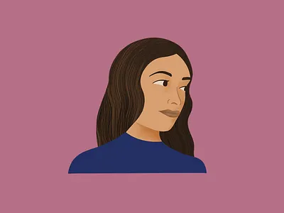 Looking Forward brunette character drawing eyes face hair illustrated illustration illustrative ipad pro art ipadpro portrait portraiture pose procreate procreate app texture wip woman