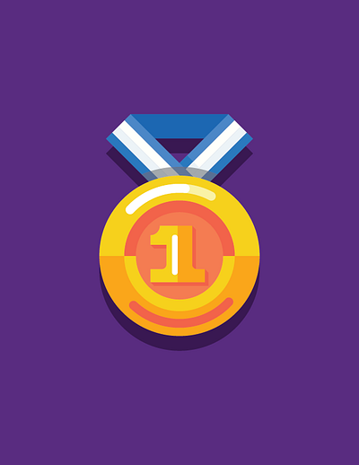 Flat Design Medal Illustration icon illustration logo vector