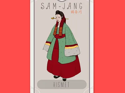 A Korean Odyssey Tarot Card character illustration illustration art korean netflix odyssey tarot tarot card tvseries