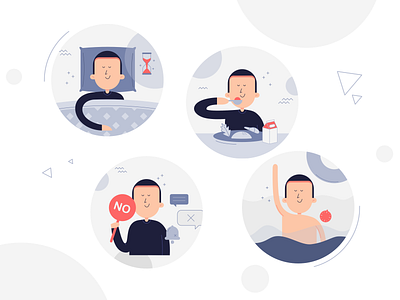 Tips for Balanced Life flat icon illustration ui vector