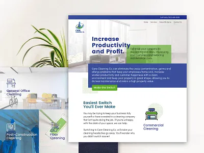 Care cleaning Co. cleaning company editorial icon design interface ui design webdesign website
