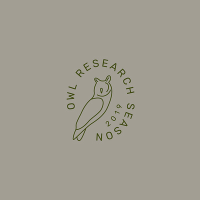 Owl Research Season graphic design green iconography illustration logo owl typography