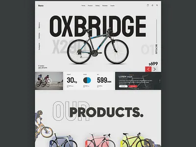 Bicycle ordering UI design bicycle branding clean css html webdesign ui ux css ui design design illustration typography ui ux web