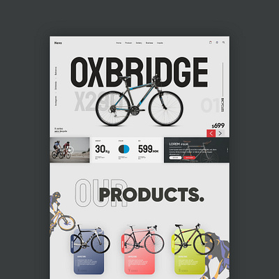 Bicycle ordering UI design bicycle branding clean css html webdesign ui ux css ui design design illustration typography ui ux web