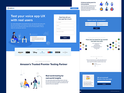 Pulse Landing Page Updated design landing page design leads ui