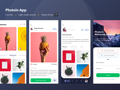 Photoin App app dailyui design exploration figma ui ui ux ux
