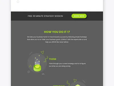 Think Grow Consulting branding design illustration minimal ui ux web website