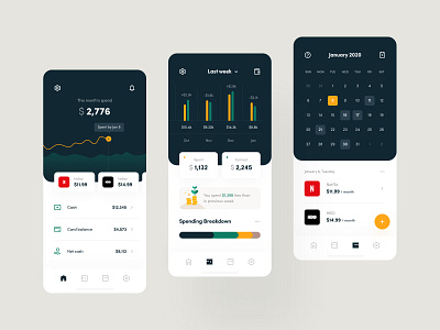 Finance Manager banking calendar dashboard design system e finance finance finance app financial services fintech mobile app overview payment payment method subscription ui ux