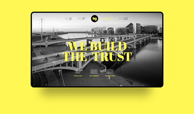 BG Constructions architects architecture blackandwhite builders construction design typography ui uiux web design