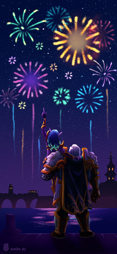 Happy new year! art illustration wow