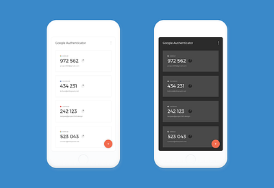 Google Authenticator Redesign application design google google design graphic design portfolio portfolio design resdesign ui design