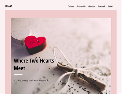 Matrimony app - Landing page