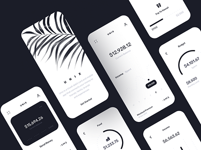 Unix Banking App app app design bank bank app banking branding business business card clean design finance illustration inspiration ios minimal ui