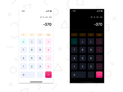 DailyUI 004: Calculator appdesign calculator calculator ui dailyui dailyui004 dailyuichallenge darkmode ui