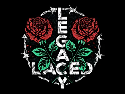 Trappedroses "laced legacy" artwork clipart darkart design dribbble best shot dribbble shots gajahnakal graphic design illustration merchandise poppunk shot tshirt design
