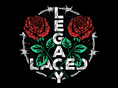 Trappedroses "laced legacy" artwork clipart darkart design dribbble best shot dribbble shots gajahnakal graphic design illustration merchandise poppunk shot tshirt design