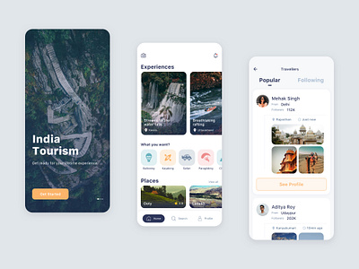 India Tourism app app design card design interaction interaction design motion tourism tourisminindia ui ux