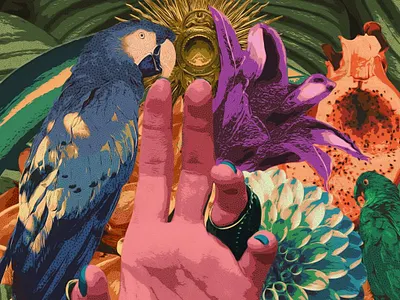 Waldeinsamkeit astronomy experiment fantasy magic mystery space vaporwave vector