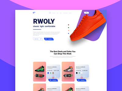 Sneakers clean deals design ecommerce figma landing page design landingpage shop ui ui design web webdesign website design