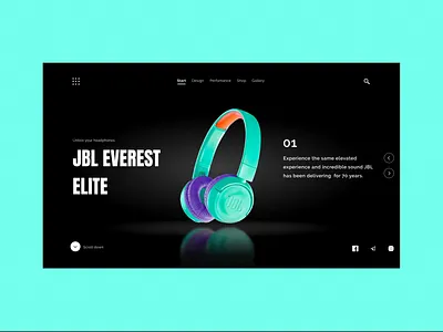 JBL headphones shop design figma headphones icon jbl minimal shop typography ui ux web website