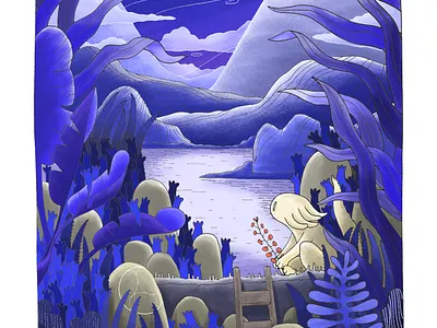 Reflexion with Bande de Sauvages bandedesauvages digital illustration digital painting illustration ink monster nature nature illustration wind