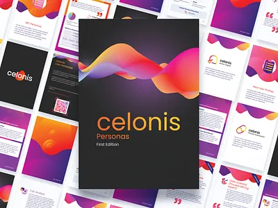 Celonis Persona Booklet brand celonis clean design illustration minimal mining persona typography vector web