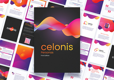 Celonis Persona Booklet brand celonis clean design illustration minimal mining persona typography vector web