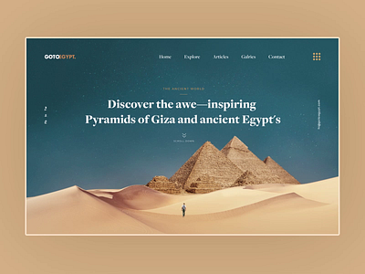 GOTOEGYPT - Travel Landing Page animation clean creative desert interaction interface landing page layout minimal motion design sand travel agency typography ui ui design ux video web web design website